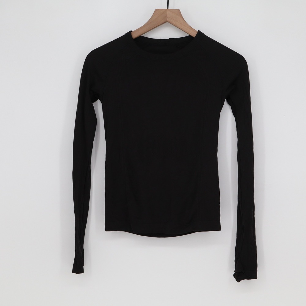 Old Navy Active Long Sleeve Womens XS Seamless Black Athletic Excellent